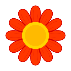 Cute Red Daisy