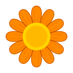 Cute Orange Daisy