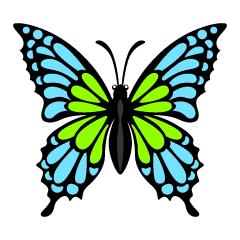 Blue Green Butterfly