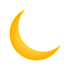 Orange Crescent Moon