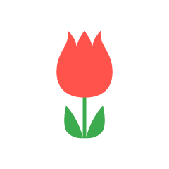 Cute Red Tulip