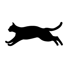 Running Cat Silhouette