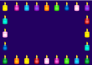 Colorful Candles Border