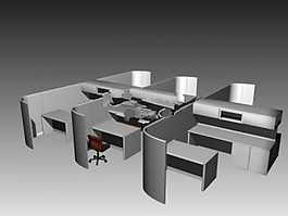 多人游戏厅3D模型