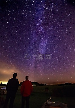 银河系,明星,夜晚