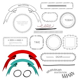 花纹抽象边框素材设计