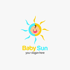 小婴儿baby卡通人物矢量图标素材