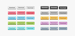 多色网页按钮图标设计