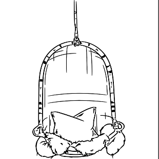 吊椅简笔画