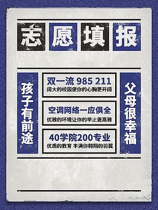 蓝色主题背景志愿填报设计大全