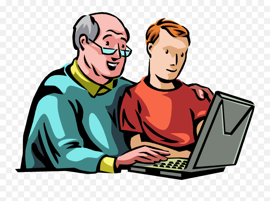 Grand Father Grand Son Clipart - Clip Art Library Emoji,Dad And Son ...