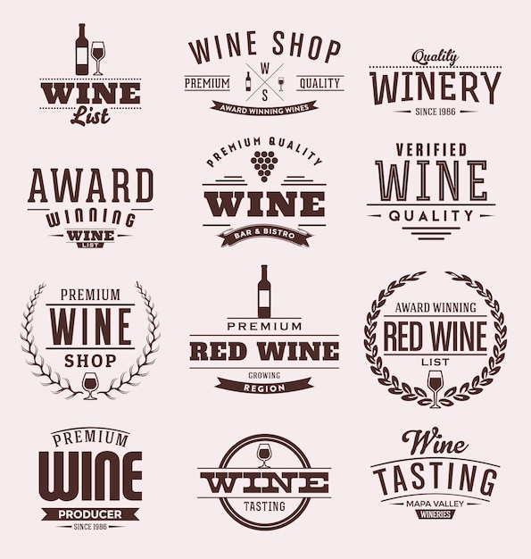 Wine badges collection