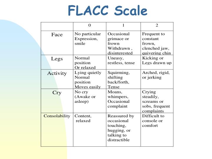 Flacc Scale For Pain Assessment