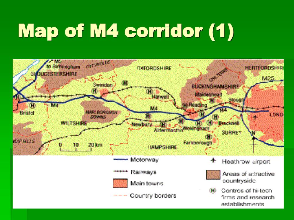 M4 Motorway Map