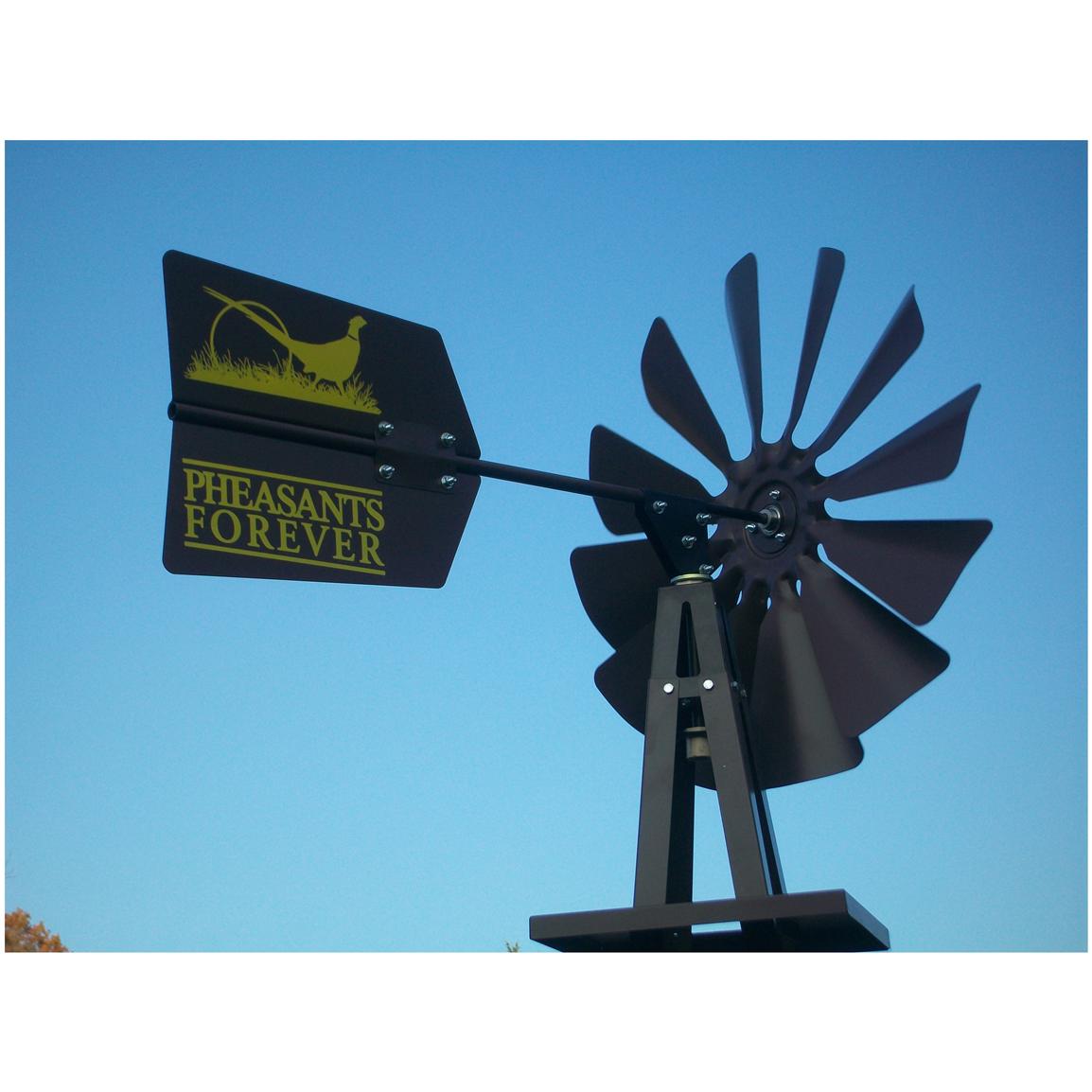 Pheasants Forever Small Bronze Backyard Windmill Bronze 282061