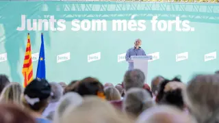 Jordi Turull en el cuarto aniversario de la fundación de Junts.