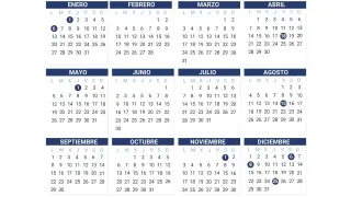 Calendario de 2025.