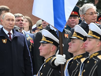 El presidente de Rusia, Vladímir Putin, durante los actos del Día de la Victoria en Moscú, el 9 de mayo.