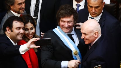 Javier Milei durante la sesión inaugural del Congreso argentino en Buenos Aires.