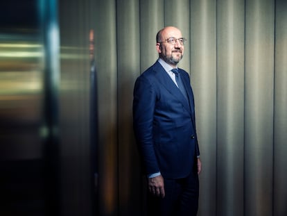 Charles Michel, presidente del Consejo Europeo, este jueves en Madrid.