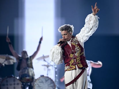 Baby Lasagna, representante de Croacia, en la primera semifinal de Eurovisión.