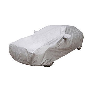 Bestland Large Waterproof Car Cover, Protects against Sun, UV Rays, Rain, Snow, Ice and General Dirt, Silver, 535 x 178 x 120cm (X-Large)