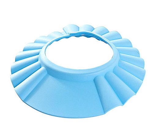 Dealglad Adjustable Baby Kids Children Shampoo Bathing Shower Protector Cap Hat Wash Hair Shield (Blue)