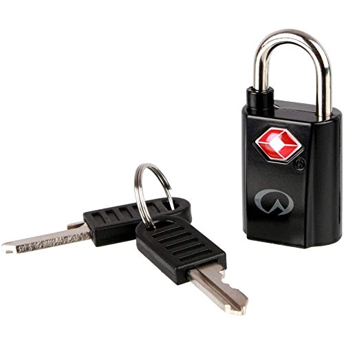 LIFEVENTURE TSA Mini Padlock 2 Pack, Black, One Size