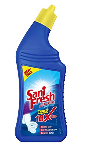 Sani fresh Ultrashine Toilet Cleaner -1.5X Extra Strong Extra Clean - 1L with Odonil Room Freshner Blocks 50 g Free