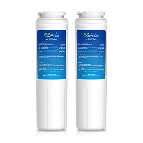 EcoAquaEFF-6007A Fridge Water Filter Compatible with Maytag UKF8001, UKF8001AXX, UKF8001P, WF50, WF51, WF50-NI300, EDR4RXD1, Whirlpool 4396395, Kenmore 9006, 46-9006, 4396548 (2)