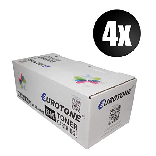 4x Eurotone Toner for Kyocera ECOSYS P2235dn M2635dn M2635dnw M2135dn M2735dw P2235dw replaces TK-1150 TK1150 Black Set