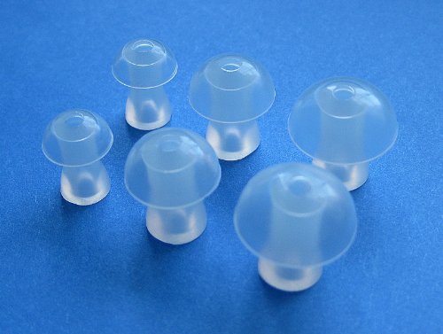 6pcs S/M/L Soft Replacement Mushroom Domes Eartips Compatible with Axon F-998, F-139, F-136 F-16P F-16 F-18 F-22 F-28, K-36, A-3, X-136, X-168, V-93, V-99 BTE (Behind the Ear) and Pocket Hearing Aids