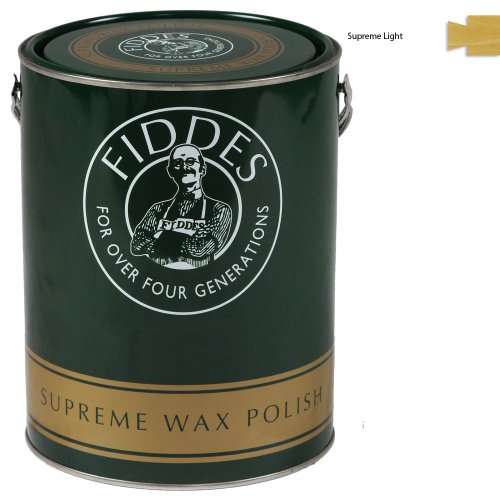 Fiddes Supreme Light/Clear Wood Wax Polish/Restorer 5ltr