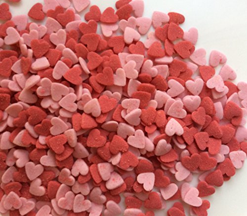 Günth Sugar Art Confetti – Red and Pink Hearts, 1 Pack (1 x 1.5 kg