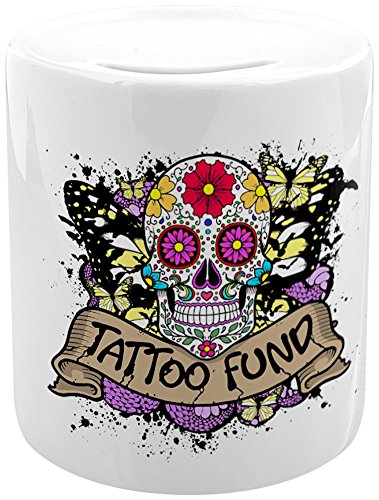 Grindstore Tattoo Fund Money Box White 26x10cm