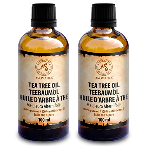 Tea Tree Essential Oil 200ml- 2x100ml - Melaleuca Alternifolia Leaf Oil - Australia - 100% Pure - Great for Beauty Purposes - Aromatherapy - Relaxation - Massage - Essential Oils Tea Tree