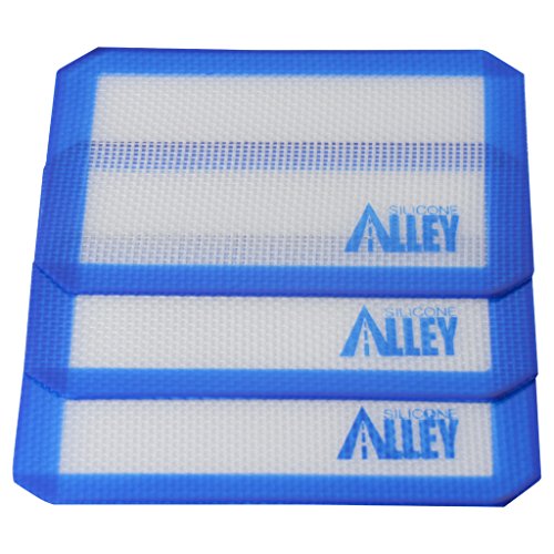 SILICONE ALLEY3 Non-stick Silicone Mat Pad, Small Rectangle 5 X 4 Inch, Blue