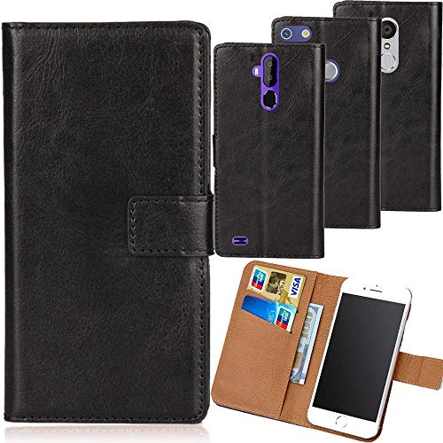 DingshengkPU Flip Folio Leather Case For STK X2 5.7" Book Wallet Business Phone Protection Protector Protective Cover Skin Pouch Etui (Black)