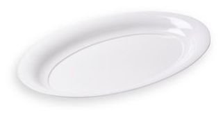 Maryland Plastics Plastic Tray - 14" x 21" | White | Oval | 1 Pc.