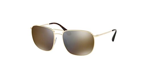 Prada PR52TS 5AK4L0 Gold PR52TS Oval Sunglasses Lens Category 3 Lens Mirrored S