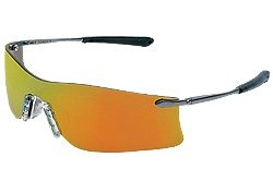 Crews T411R Rubicon Safety Glasses Metal Temple w/Fire Mirror Lens (12 Pair)