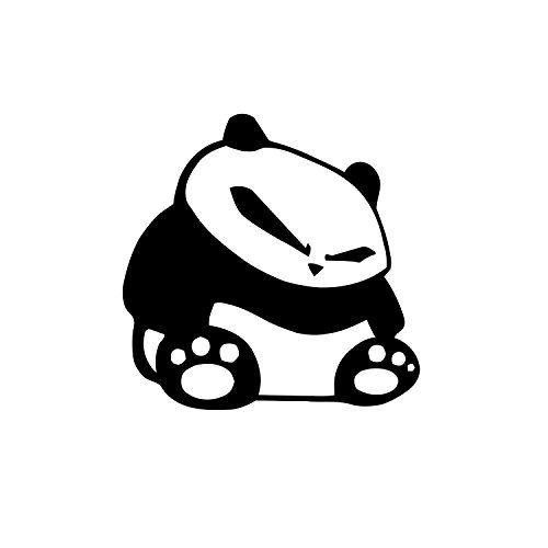 Fat JDM Panda - Vinyl - 4" tall (Color: BLACK) decal laptop tablet skateboard car windows stickers