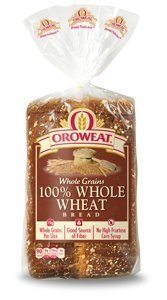 Oroweat Sliced Bread 24oz Loaf (Pack of 2) Choose Flavor Below (Whole Grains - 100% Whole Wheat) by Oroweat