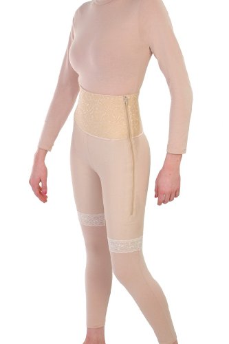 Style 46 - Mid Thigh Girdle 6in Waist by Contour : Compression Garment (X-Large, Beige)