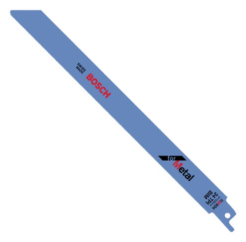 BoschRM924 5-Piece 9 In. 24 TPI Metal Reciprocating Saw Blade , Blue