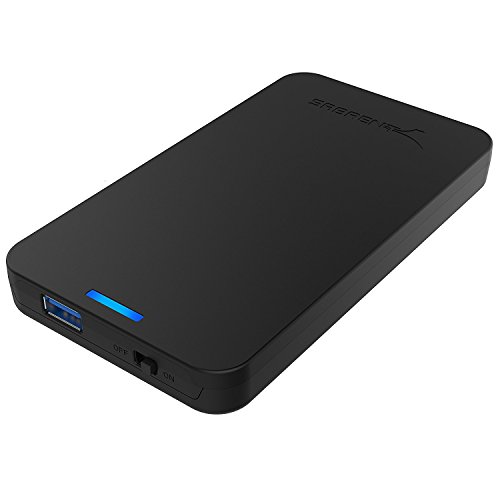 Sabrent 2.5-Inch SATA to USB 3.0 Tool-free External Hard Drive Enclosure [Optimized For SSD, Support UASP SATA III] Black (EC-UASP)