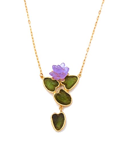 Michael Vincent Michaud- Glass "Water Lily" Pendant Necklace