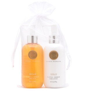 Niven Morgan Gold Hand Soap & Lotion Set 9.5 oz.