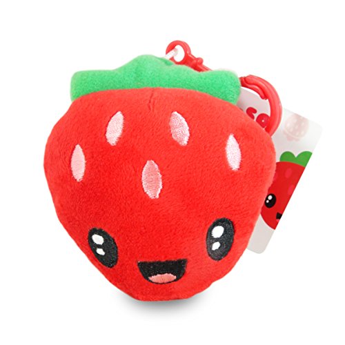 Scentco Fruit Troop Backpack Buddies - Scented Plush Toy Clips - Strawberry