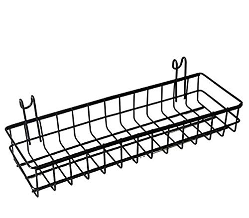 WUZILIN Shelf for Design Metal Wall Grille (Black, 15.7x4x2in)